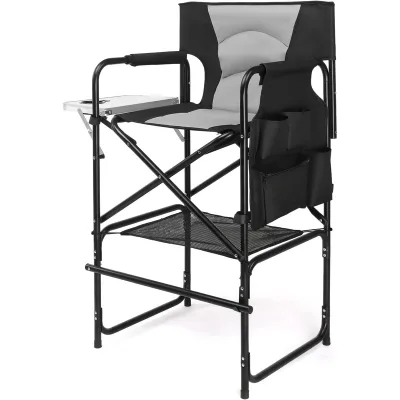 Portable Makeup Artist Bar Height Directors Camping Chair