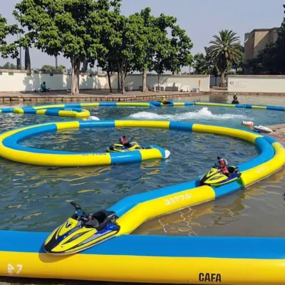 Asia Inflatables Newly Designed Water Race Track Revolutionizing Water Sports Park Recreation Floating Inflatable Towables Tubes