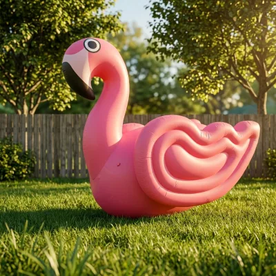 Zoo Swan Stage Shopping Mall Outdoor Exhibition Display Inflatable Reinforced Oxford Cloth Cartoon pink Flamingo