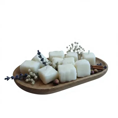 HuDong Natural Soy Wax Block Candles Eco-Friendly Flameless Scented Handmade for Holiday and Weddings Tea Lights