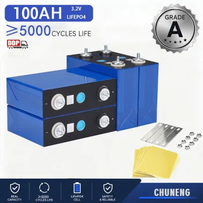 Brand New 3.2V 100Ah LiFePO4 Prismatic Battery 5000 Cycles for RV Camper Caravan Solar System Deep Cycle