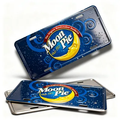 Custom Embossed 3D Aluminum License Plate Retro Nostalgia Candy Chocolate Marshmallow Snack Diner Soda Fountain Waterproof Decor