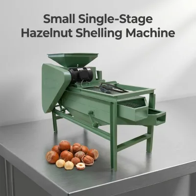 Small Single Stage Hazelnut Shelling Machine Hull Remover Kernel Separator High Shelling Rate Low Breakage Processing Equipment