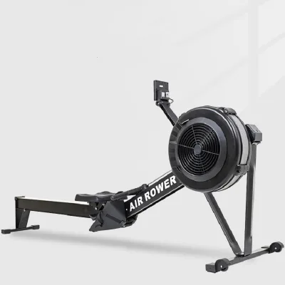 Commercial Air Resistance Rowing Machine Indoor Exercise Aerobic Fitness Equipment Silent Foldable Air Rower Rowing Machine
