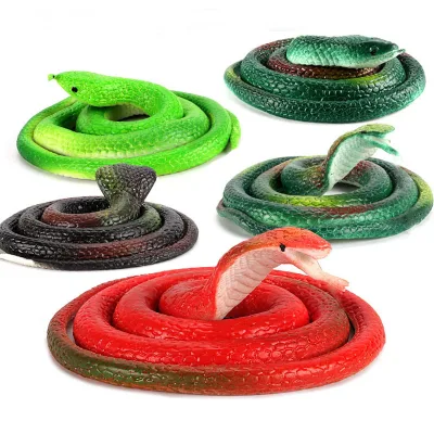 SYH1175 Realistic Rubber Snakes Lifelike Garden Props to Scare Birds Halloween & Easter Pranks Novelty & Gag Toys