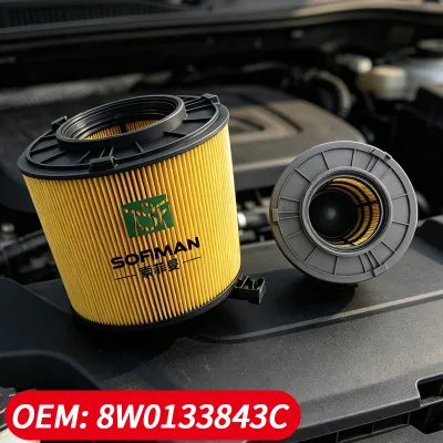 High quality Car air filter OEM 8W0133843C for Audi Q5L 2.0T /Q5L Sportback/2017 model Audi A4L 1.4T/2.0T gasoline version