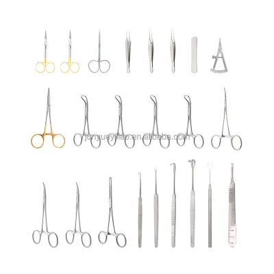 Plastic Surgery Instruments Needle Holder Surgical Scissors Medical Forceps Eyelid Set Nasal Kit Liposuction Cannula Breast Kit