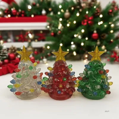 Christmas Decorations Retro Christmas Tree Glowing Desktop Christmas Tree