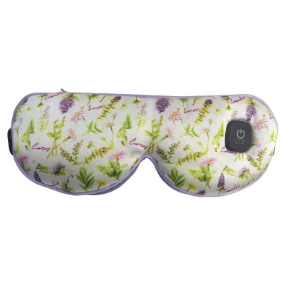 Custom Logo Printed Self-Heating Eye Masks 22*9cm Durable Reusable Knit Eye Health Supplies Elastic Adjustable for Comfort