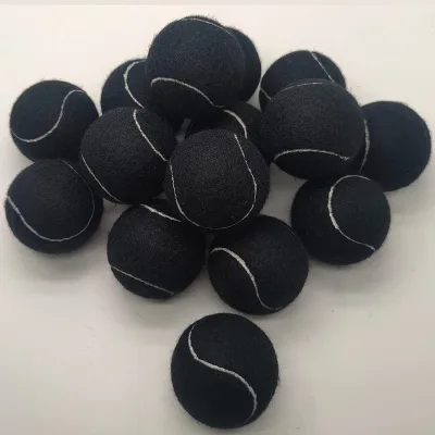 Best Seller Wholesale Factory Black Tennis Balls with Rubber Fabric Printed Colored Tennis Ball