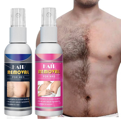 Semi-Permanent Hair Removal Spray Painless Remove Unwanted Stop Hair Growth Inhibitor Remover Hair for Men and Women