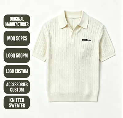 Men's Custom Elegant Knit Short Sleeve Polo