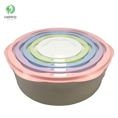 Custom Delivery 1000ml 3000ml Nesting Round Plastic Food Container