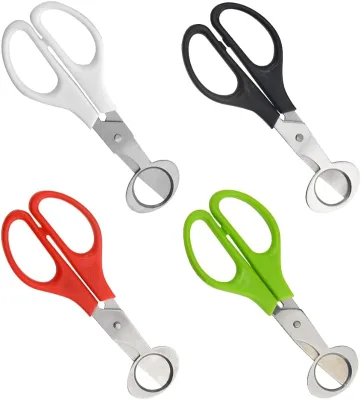 Manual Home Kitchen Shear Scissors Quail Egg Cutter with Stainless Steel Blades for Bird Cutting