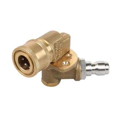 Sinodiving Baichuan He Wholesale 1/4 Inch Brass High Pressure Car Washer Gun Quick Connection 90 Degree Pivoting Connector