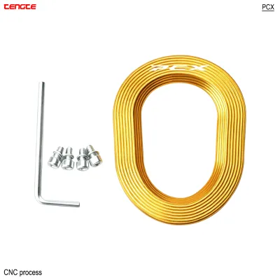 Motorcycle CNC Aluminium Exhaust Outlet Decor Ring Muffler End Cap Trim Cover for PCX150 PCX160 Scooter Tuning Spare Parts