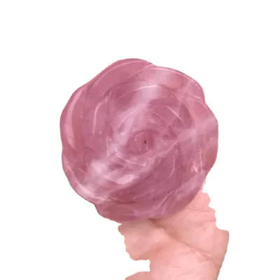 Natura Rose Quartz Carving Flower Crystal Carving Crafts Hand Carving Crystal Sculpture Crystal Roses