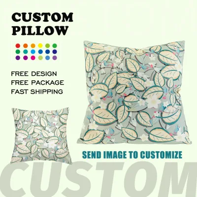 Customized Patterns Printing Plates Pillows Cushions Canvas Throw Pillow Bed Decor Pillow for Hotels and Sofas