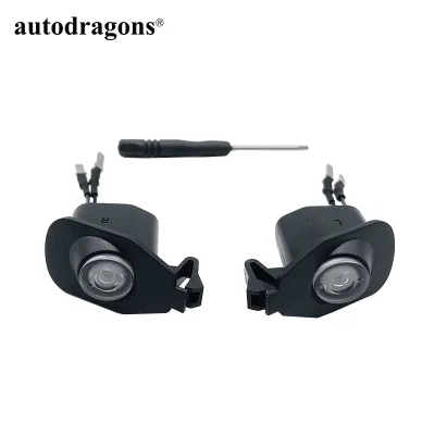 Autodragons White Glass Lens Mini Original Interface Puddle Light IP67 Waterproof Car Oem logo Mirror Light