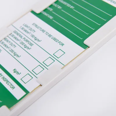 Customized Industrial Plastic Ladder Inspection Scaffolding Tag Holder Safety Tag Record Factory Checking With Mark Pens