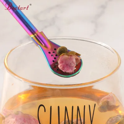 Hot Selling Integrated Straw and Spoon New Design Detachable Stainless Steel Durable Metal Product