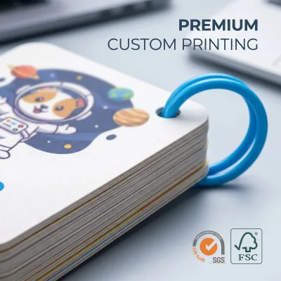 Professional Sustainable Customizable Double-Sided Stock Kids Cognitive Flashcards SGS RoHS Compliant Printing for Montessori