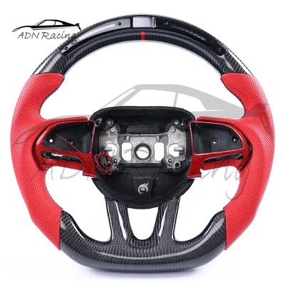 LED Shift Light Custom Carbon Fiber Sporty Steering Wheel for JEEP Track-hawk SRT 2014+
