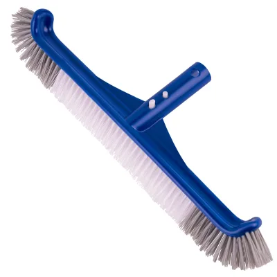 High Quality Professional Extra-Wide Heavy Duty Bristle Stainless Steel Plastic Back Swimming Pool Algae Cleaner Brush Easy-set