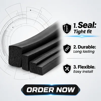 Aigao Multifunctional EPDM Rubber Seal Strip Windproof Sound Insulation Gasket Suitable for Wind Turbine and Cold Storage Room