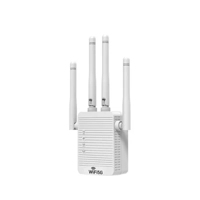 Stripe design, 1200Mbps WiFi repeater with 5G dual band, large signal coverage, and complete qualification certification