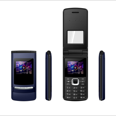 Keypad Basic Mobile Phone 1.77 Inch Fashion Cheap Flip Cell Phones with Daul SIM Card