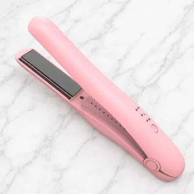 TSA Friendly Wireless Hair Straightener Airplane Carry-On Approved 2500mAh Rechargeable Cordless Flat Iron for Travel
