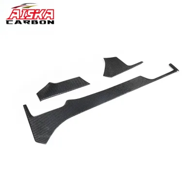 AISKA Dry Carbon Fiber 3Pcs/set Interior Panel Dash Covers Air Vent Trim Dashboard Cover for Tesla Model 3/S/X 2014+