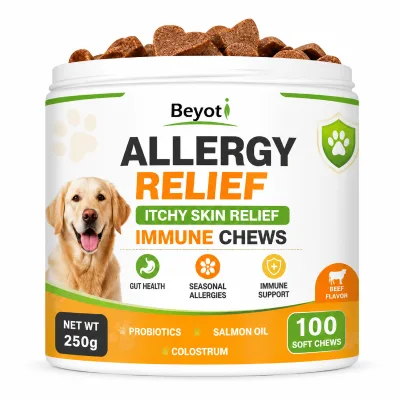 In Stock Anti-Itch Allergy Chews for Pets, Immune System Support to Reduce Skin Allergies & Irritation