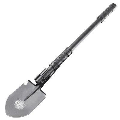 Mini Multi-function Camping Folding Shovel MN Steel HRC42-48 Hardness 13 Functions Efficient Two-way Staggered Saw Tooth Design