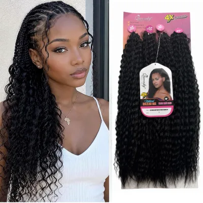 200g New High Quality High-Temperature Fiber Brazilian Braids Water Wave Style 20" Hook Knitting for All Colors Factory Direct