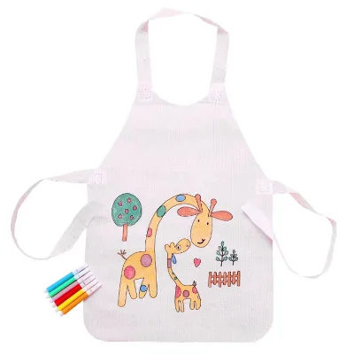Custom Style Adjustable Child Size Protective Creative Fun DIY Crafts Toy Set Apron for Kids Drawing Time