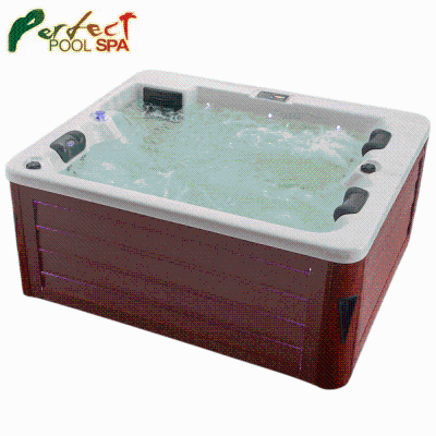 Luxury Hotel Whirlpool Bath with Air Bubble System Waterfall Feature Modern Design