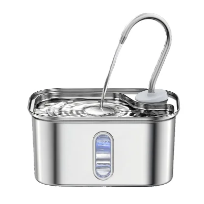 Smart Pet Supply Stainless Steel Circulating Pet Water Fountain for Cats & Dogs