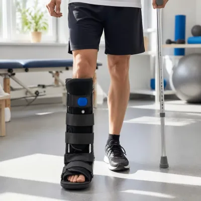 Air Liner Recovery Walker Boot Fleece Velcro Lining Cushion Heel Impact for Post Surgery Foot Ankle Rehabilitation