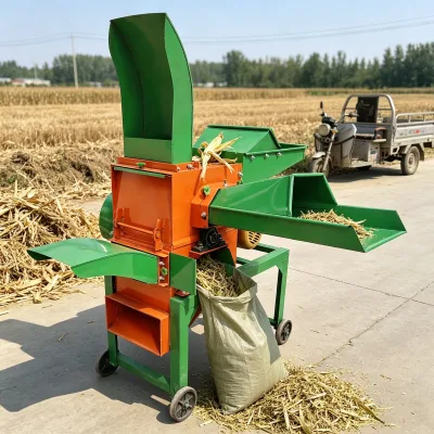 Cow Feed Grass Chaff Cutter Grinder  Baler Shredder Corn Straw Hammer Mill Crusher