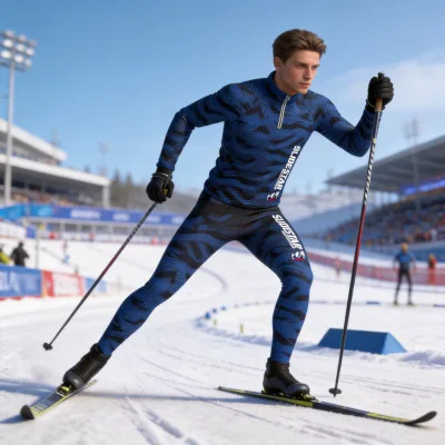 Custom Printed Ski Snowboard Racing Suit Heat-Transfer Printed % Polyester Waterproof Windproof Breathable Flame-Retardant
