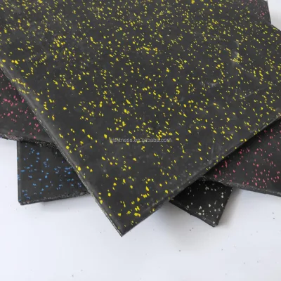 1000 X 1000 X 20mm Thick Full Black High Density Safety Mat for Gym Free Weights Zone Gym Rubber Flooring