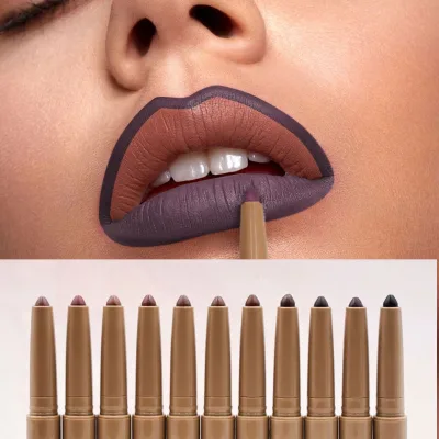 Waterproof Retractable Peptide Mineral Lip Liner Double-ended Custom Logo Contouring Pencil Lip Makeup
