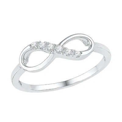 Fashion Trend Design Women Finger Ring Jewelry 925 Sterling Silver Infinity Ring