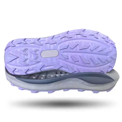 Price Negotiable Primary Foamed RB TPR Blue Purple Shoe Sole Rugged Block Tread Air Cushion Outdoor Sneaker Outsole OEM Custom