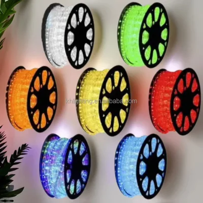 Round LED Strip Lights IP65 2-wire Round LED Strips Warm White Waterproof LED Strips for Ceiling Decor