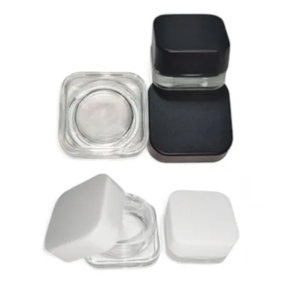 Best Quality Mini Clear Black Glass Jar Luxury Container at Competitive Price