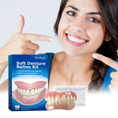 Silicone Kit Denture Silicone Liners Soft Denture Kit Soft Denture Kit Teeth Upper and Lower Set Easy Use