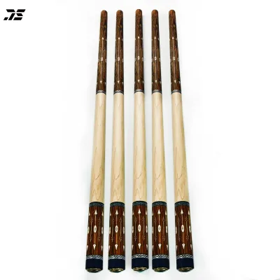 JS Handmade High-quality 1/2 Split Billiard Cue 147cm Length Accept Custom Bocote Lwood Pool Inlay White Acrylic Semi-finished